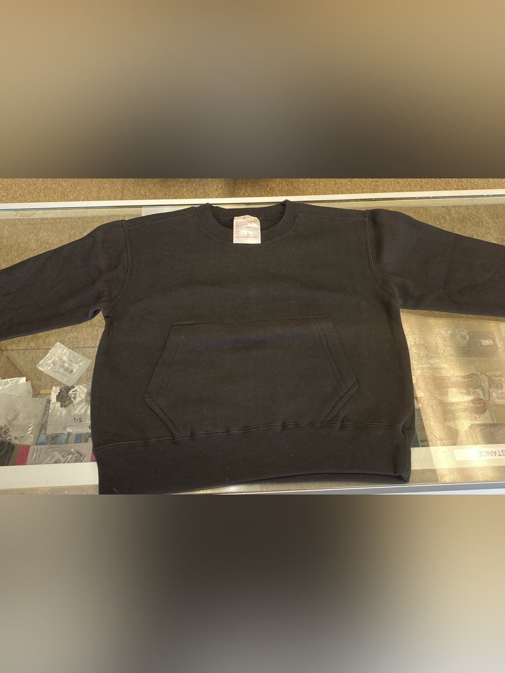 Set of 3 black children’s sweatshirt with kangaroo pocket
